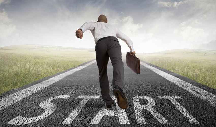Start Your Engine of Growth - Man on Starting Line