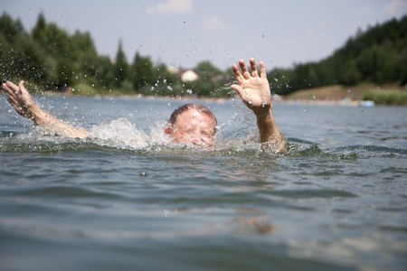 Drowning Swimmer - Business Risk Metaphor 