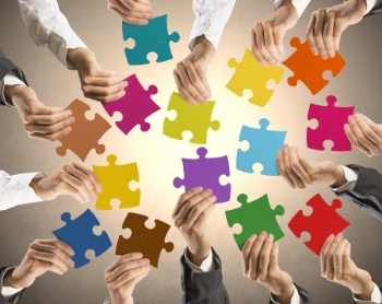 Business Systems Teamwork Puzzle